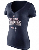 Women New England Patriots Nike Super Bowl LI Champions Celebration Respect V Neck T-Shirt Navy FengYun,baseball caps,new era cap wholesale,wholesale hats